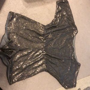 Sparkly gray romper